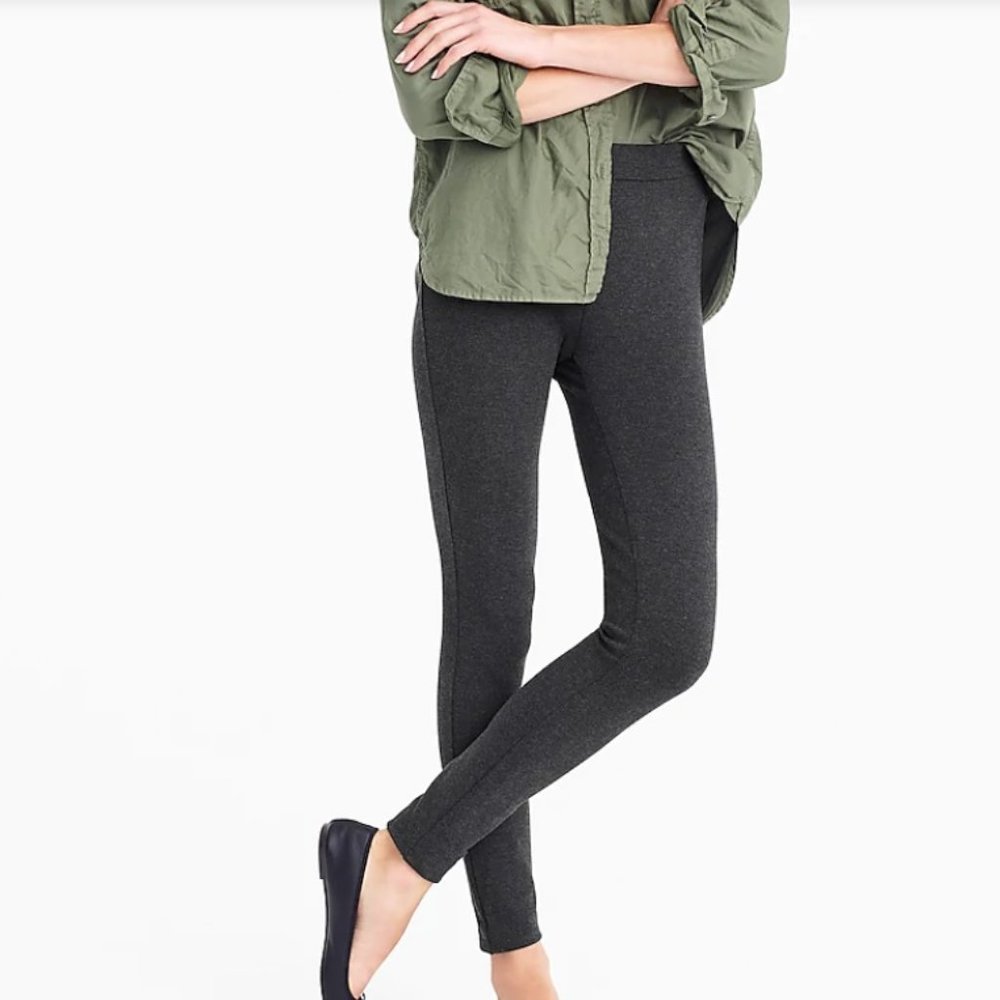J. Crew Pixie Pant in Stretch Ponte (Charcoal)